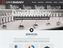 Tablet Screenshot of davidbabaev.com